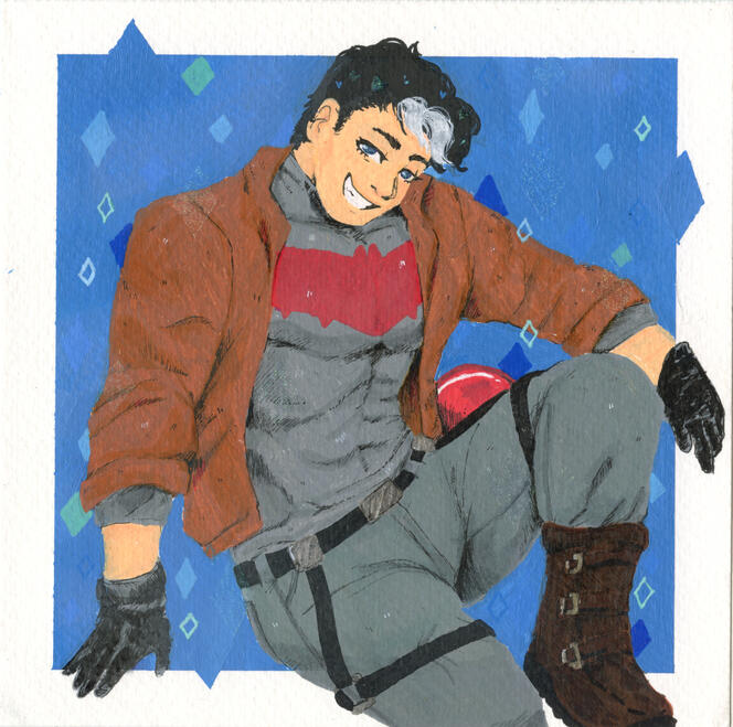 Jason ● paint illustration ● 8" × 8" ● content source: DC comics ● 2022