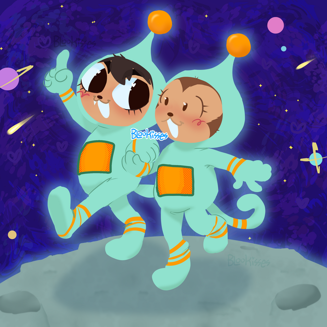 Xochi and Duckie (art trade) ● content source: @nonbiritchi on twitter (original character) ● 2022